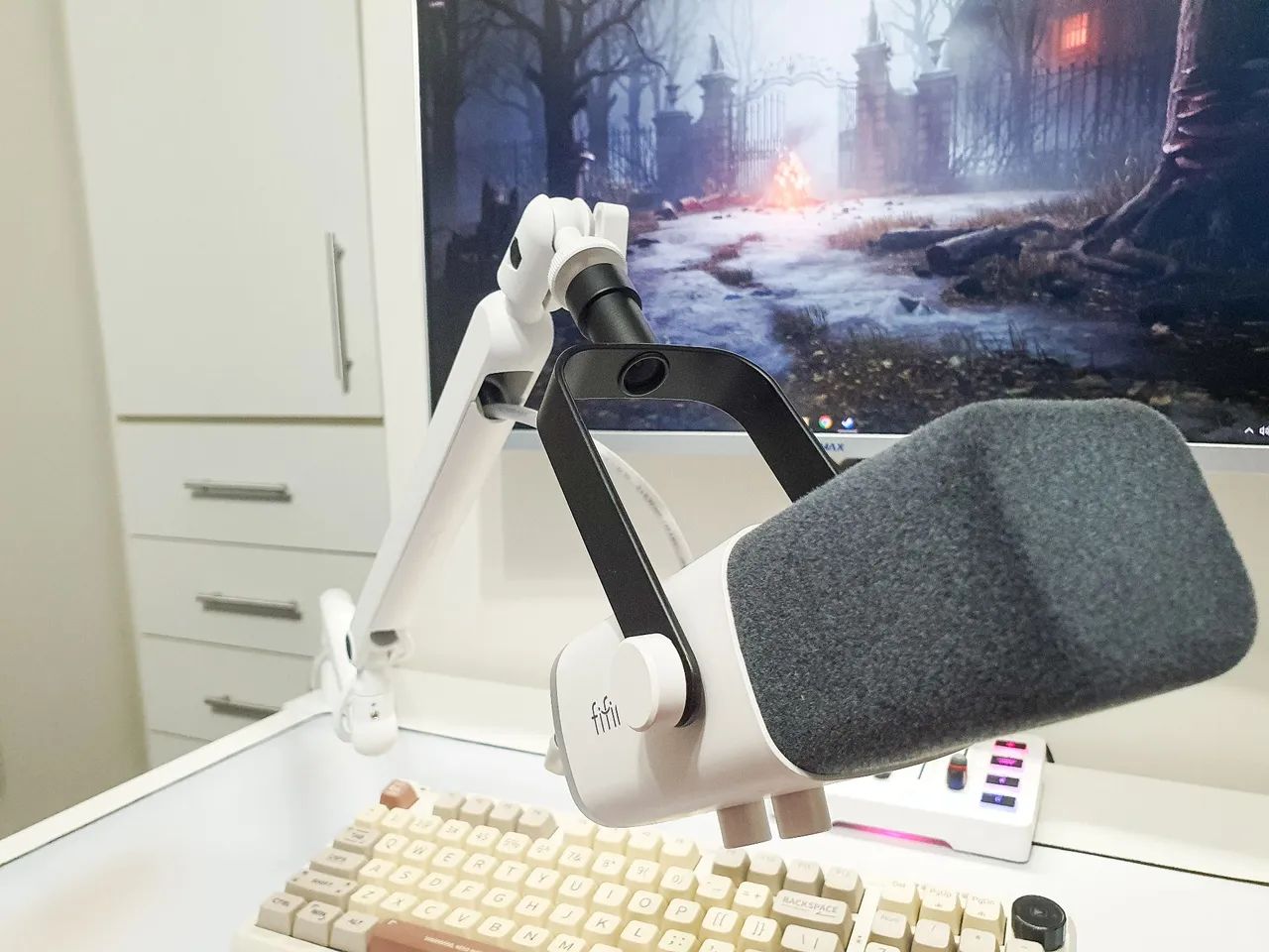 Microfone Fifine + Suporte Fifine (braço) + Mixer Fifine  - Foto 3