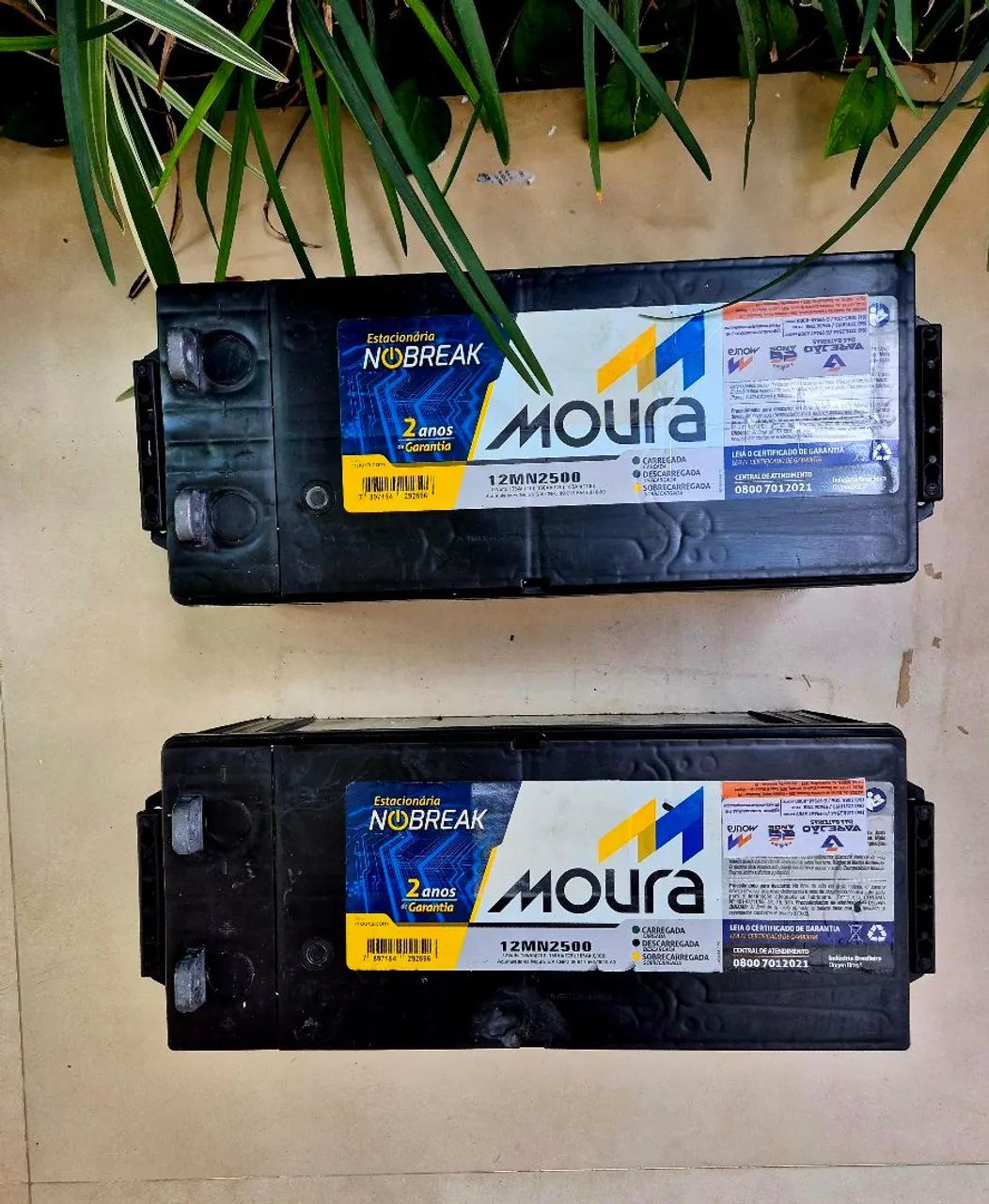 02 BATERIAS MOURA 12MN2500 Estacionária/Nobreak  - Foto 2