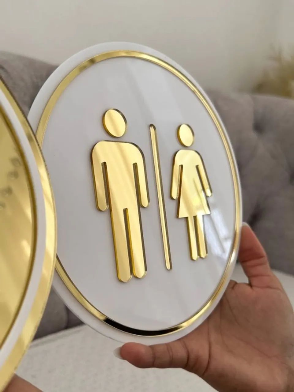 Placa de Banheiro Personalizada em Acrílico - Foto 4