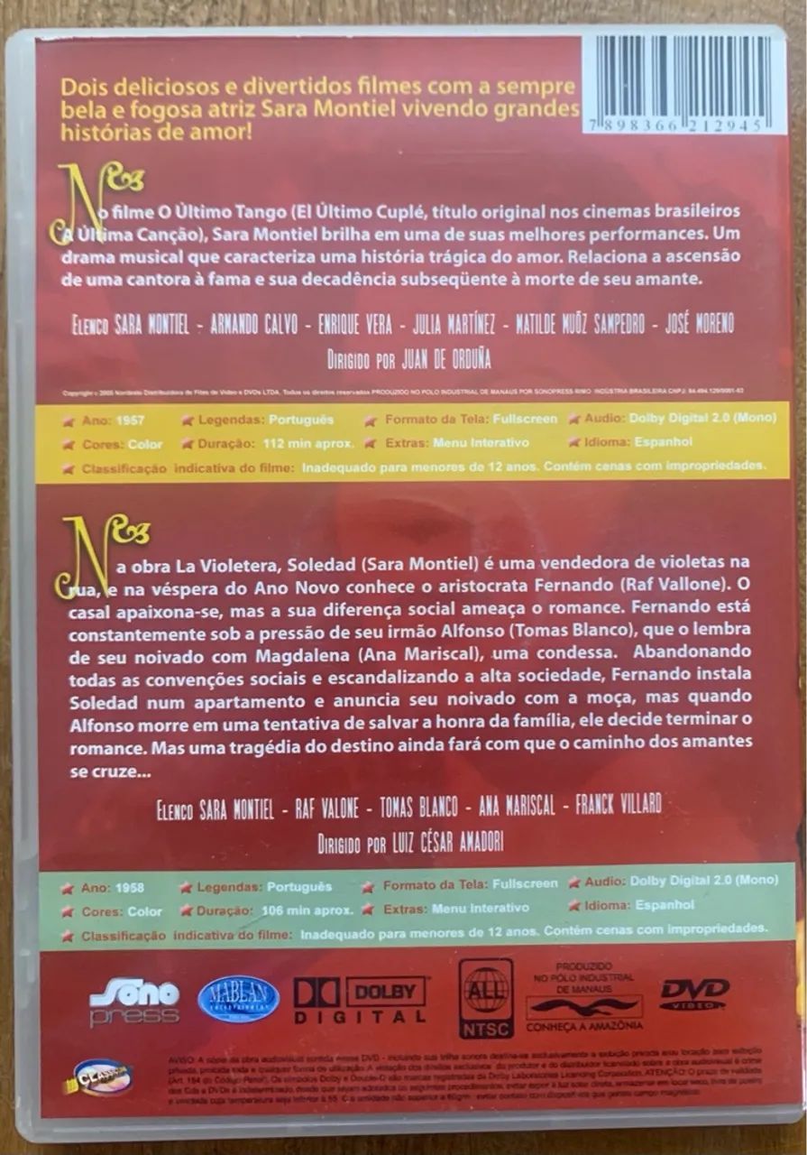 DVD O Último Tango - Sara Montiel - Foto 2