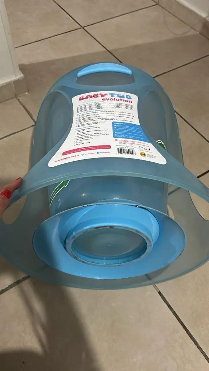 Ofuro pra bebê azul - Foto 3