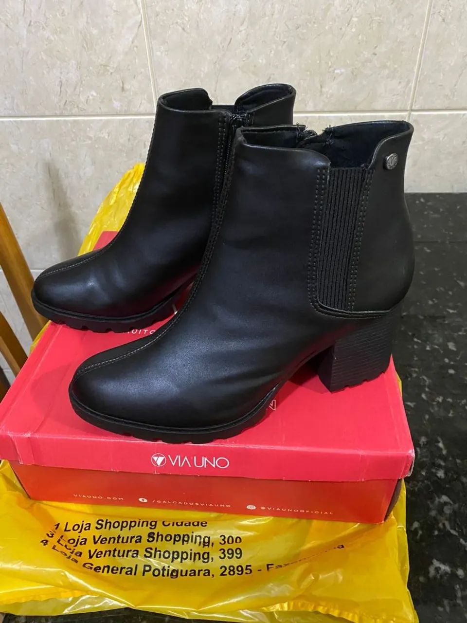 Bota Via Uno Preta - Foto 2