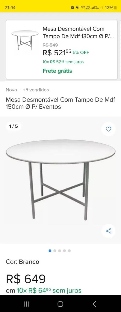 Mesas e cadeiras Jantar MDF  - Foto 2