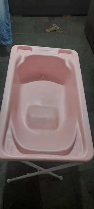 Doação: Banheira de Bebê Dobrável com Suporte usada. - Foto 4