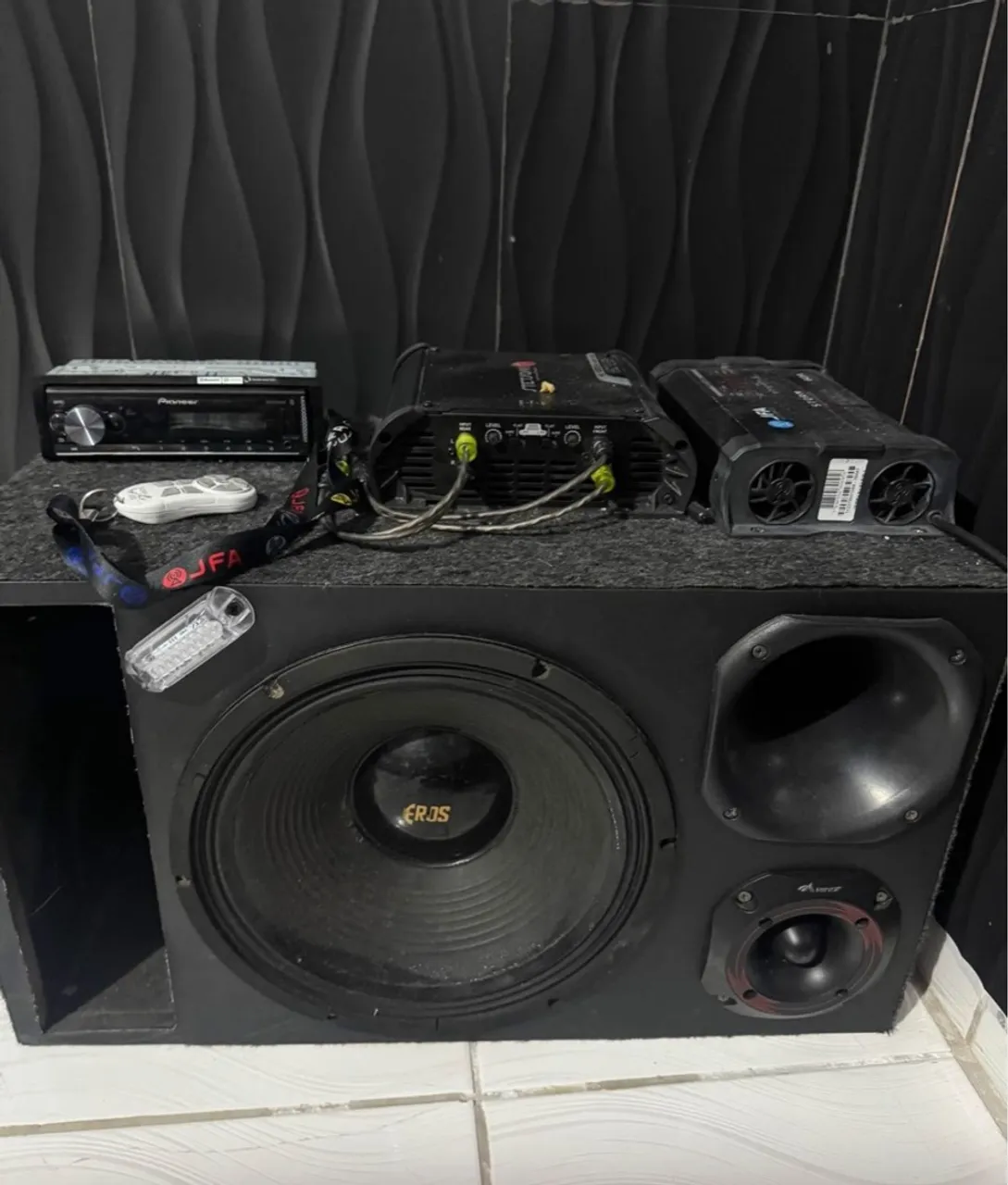 Caixa de Som Automotivo Completa - Eros, Pioneer, JFA