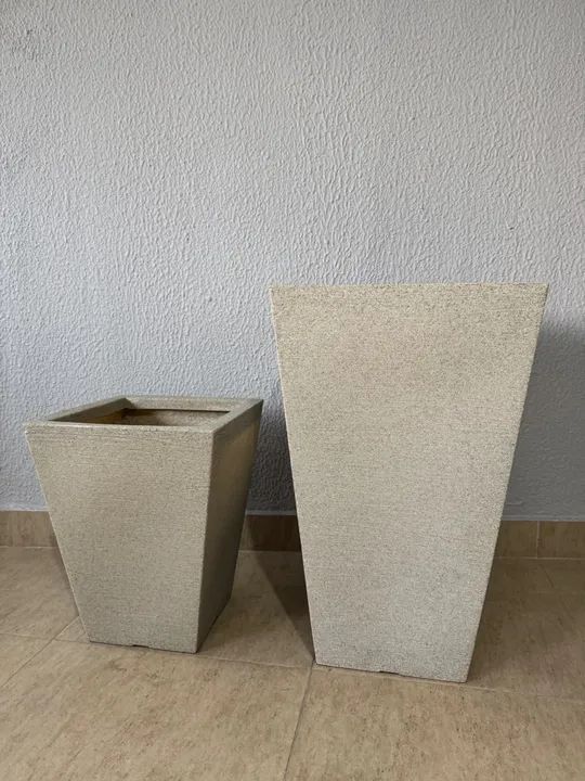 Vaso Trapézio Cinza granito 