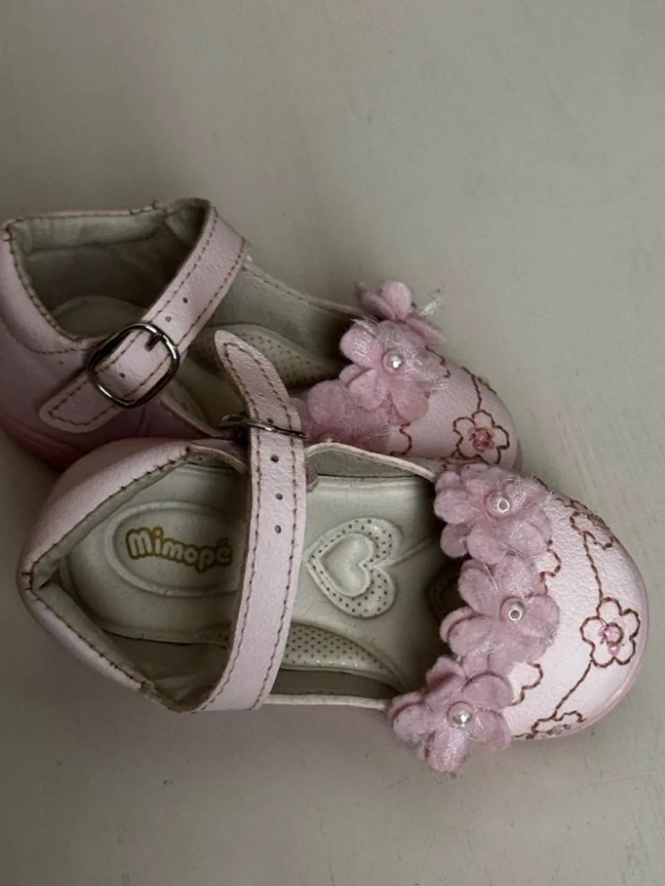 sapato feninino tam 17 bebe com detalhes cor rosa - Foto 6