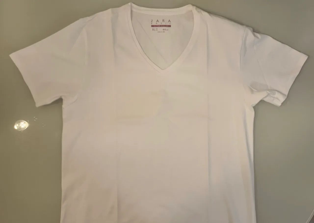 Camiseta Zara XL branca 