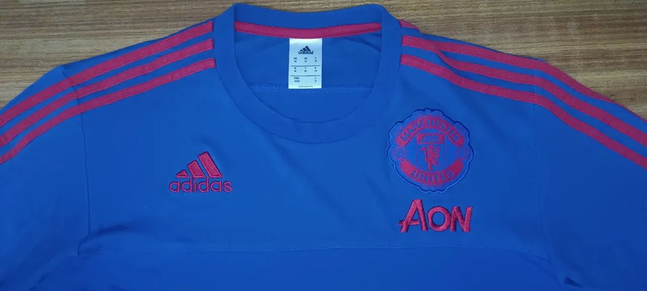 Camisa original Manchester United 2015/16 treino Azul M - Foto 2