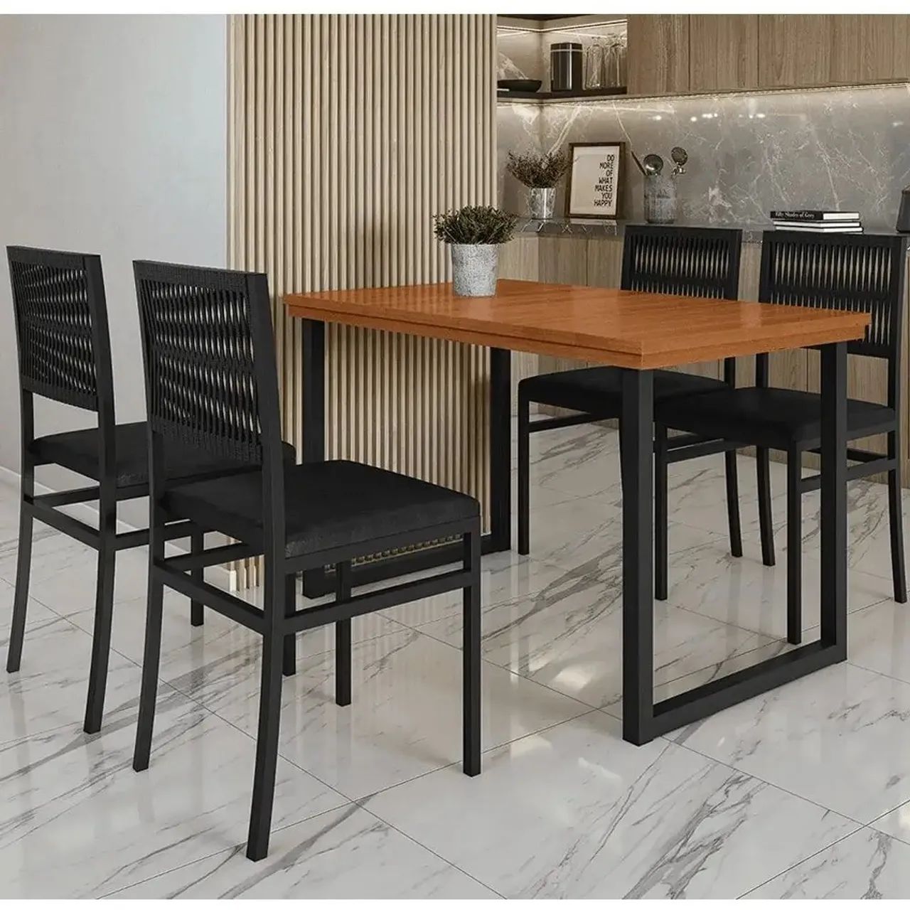 Mesa de Jantar Itália com 4 cadeiras  - Entrega Rápida  - Foto 2