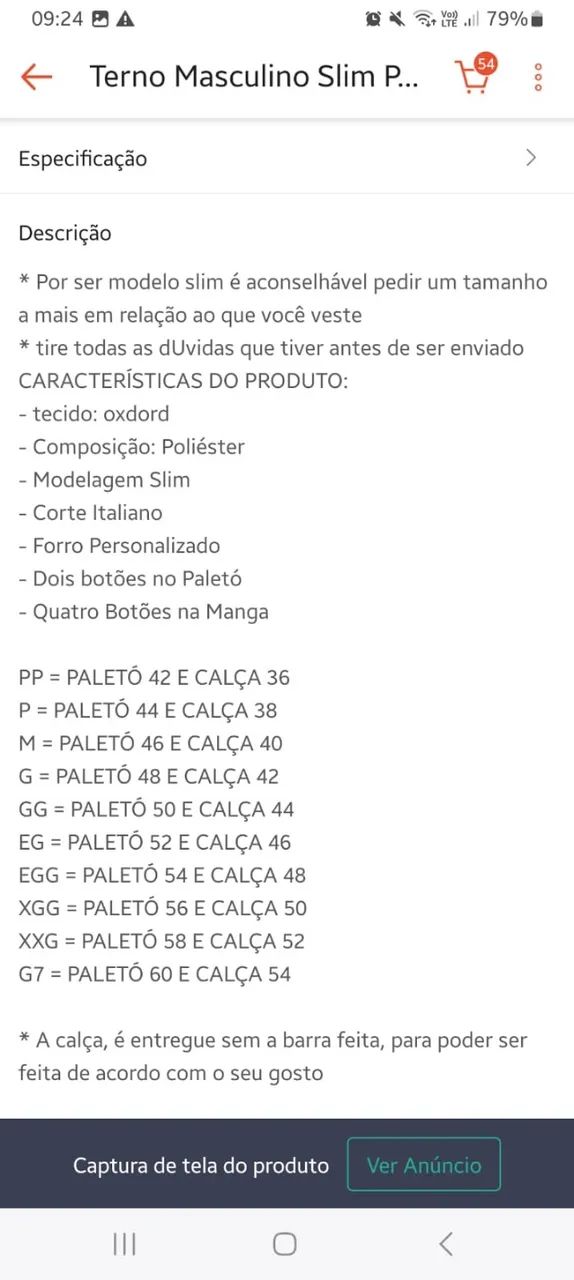Terno Masculino Slim Paletó Calça e Colete - Foto 4