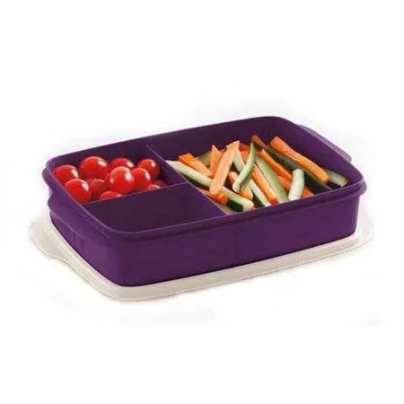 Tupperware Basic Line 1l Retangular Com Divisórias