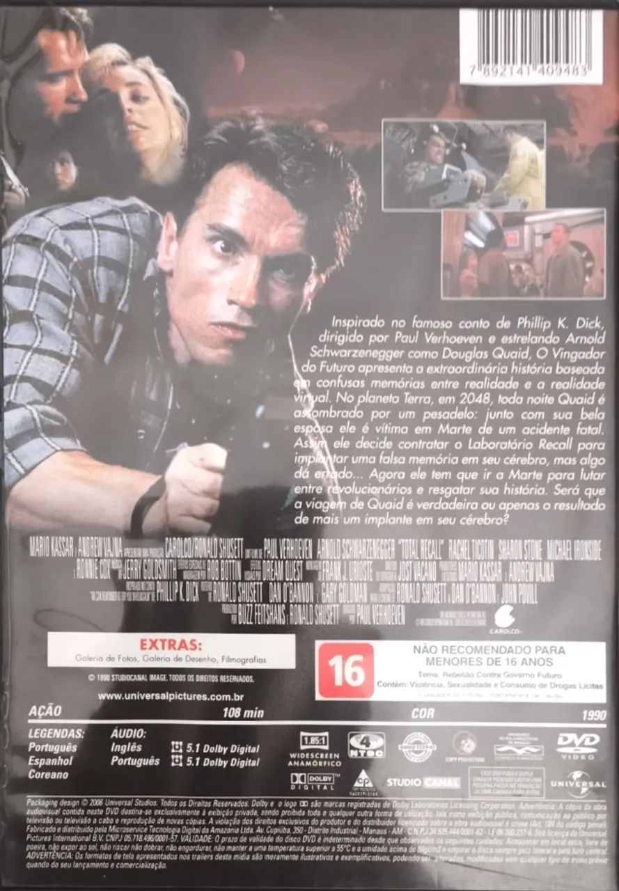 DVD O Vingador do Futuro - Arnold Schwarzenegger - Foto 2