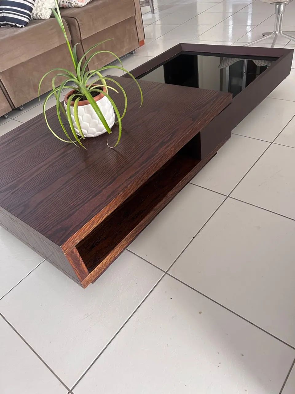 Mesa de Centro c/ vidro preto  - Foto 3