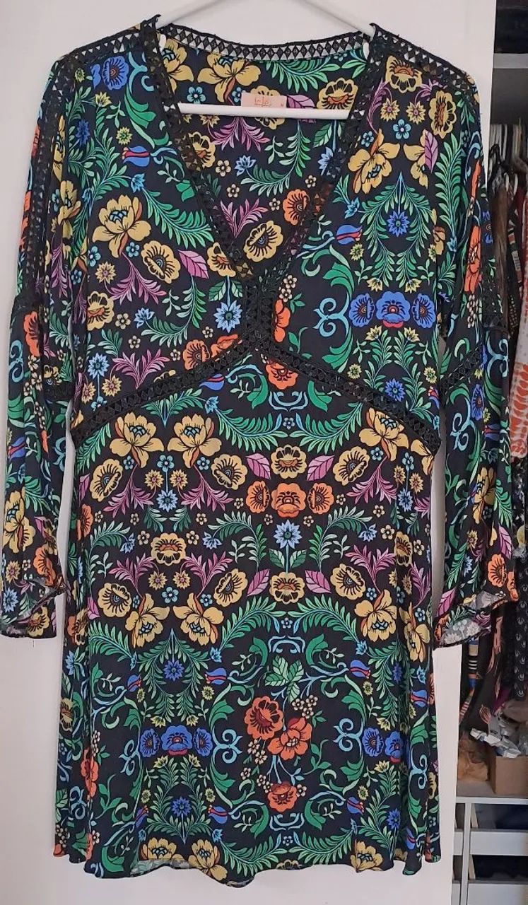 Vestido estampado em algodão tamanho M