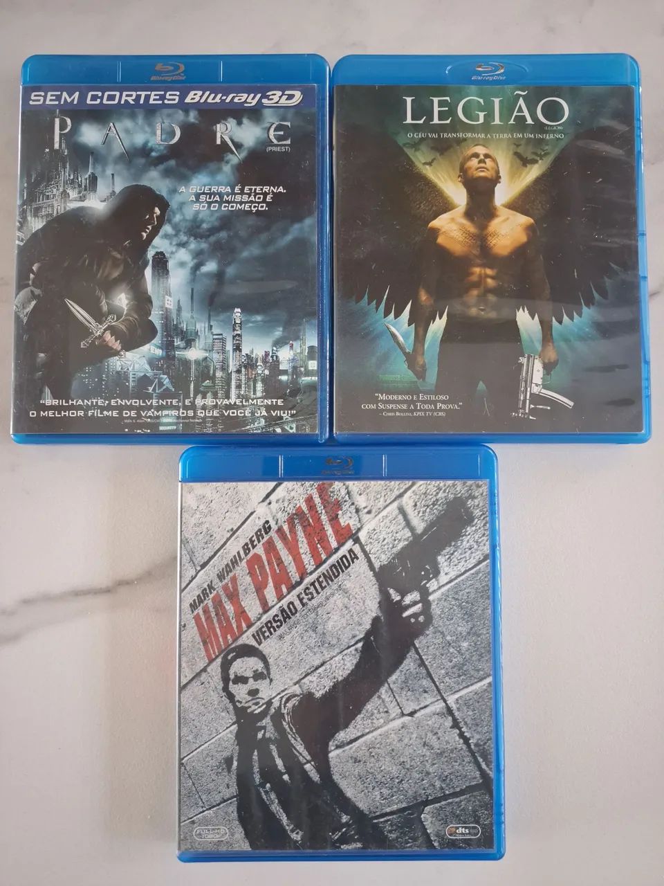 Lote 3 Blu-ray originais usados em ótimo estado. 