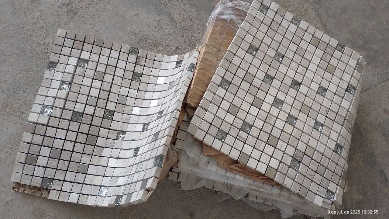 Pastilhas tipo Mosaico, Vidro, Metal - Foto 3