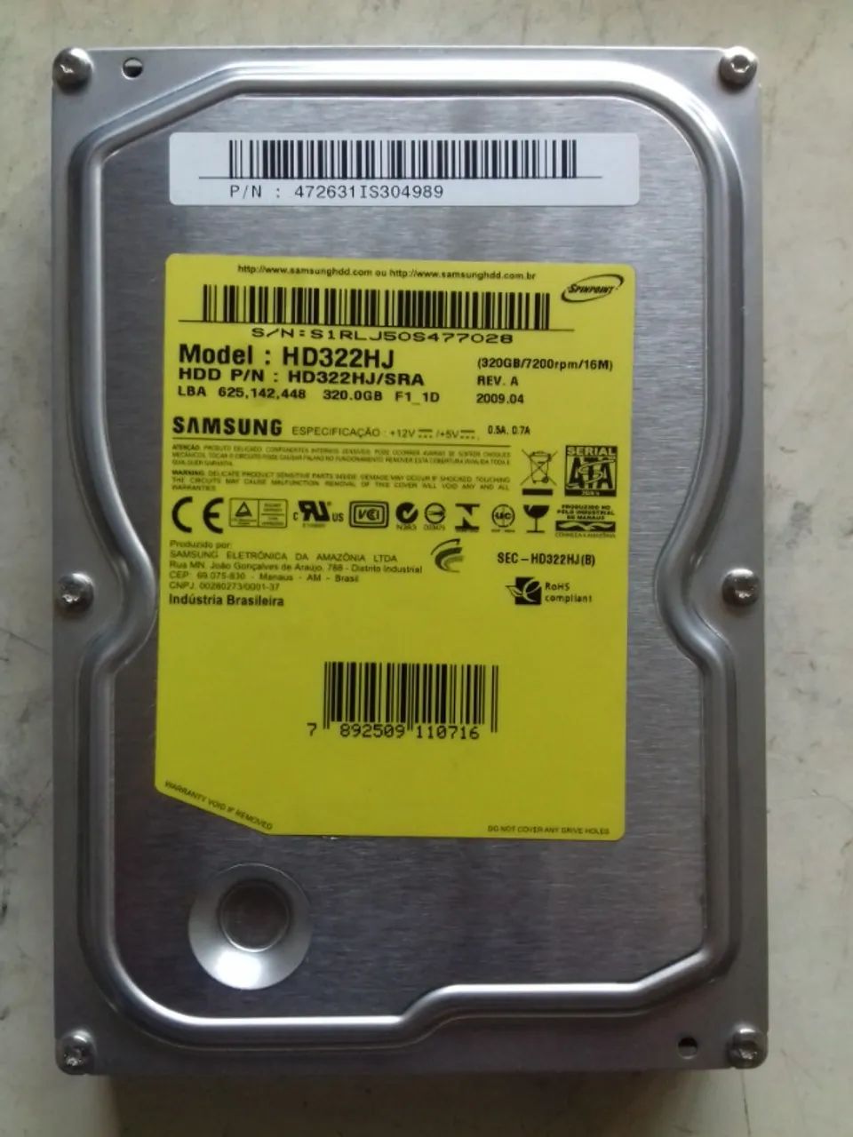 Hard disk, HD 320GB, Samsung