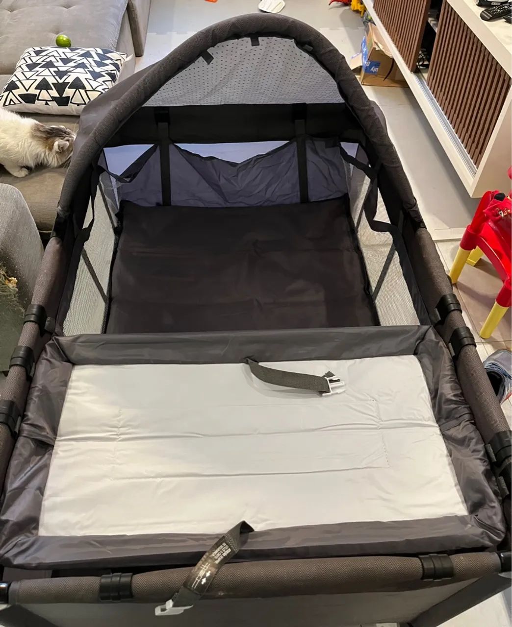 Cosco Kids, Berço Portátil Happy, 0 a 15kg , Cinza - Foto 2