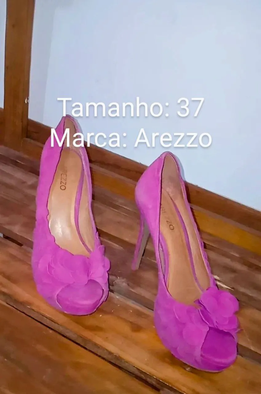 Sandália Salto Alto Arezzo Rosa 37