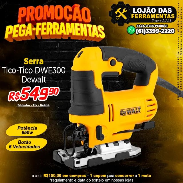Serra Tico-Tico 650w DWE300 Dewalt