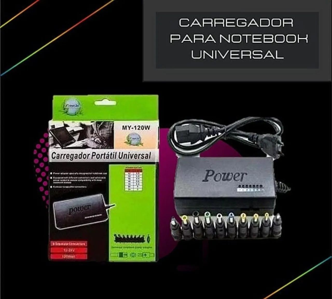 Carregador para Notebook novos com garantia universal 