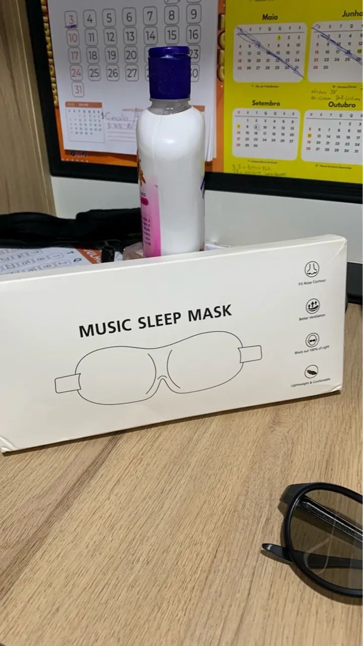 2 Máscaras 3D Bluetooth para Dormir - Foto 4
