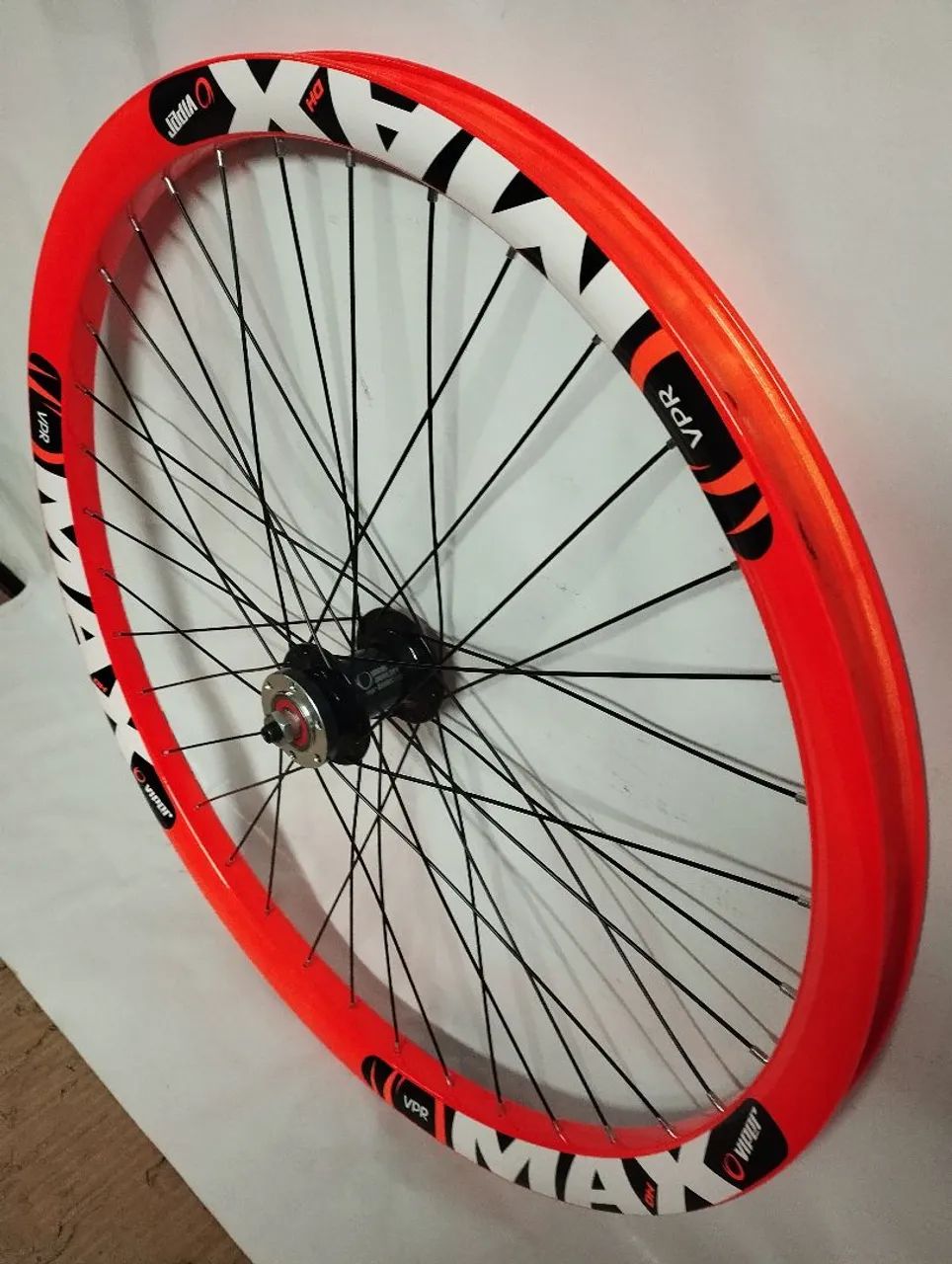 Roda Dianteira Aro 26 Viper Max Disc 36F Laranja Nova - Foto 4