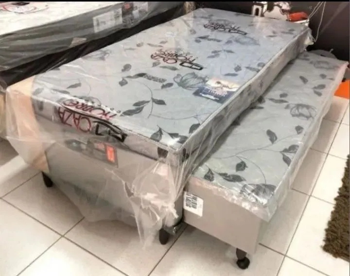 Cama Box Solteirao com Auxiliar