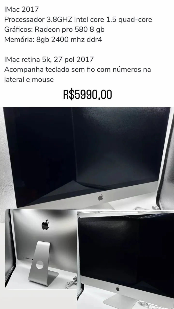 iMac 2017 5K 27インチ Core i5 メモリ40GB 1TB iMac 27インチ Retina 5Kディスプレイモデル[2017年/Fusion 1TB/メモリ