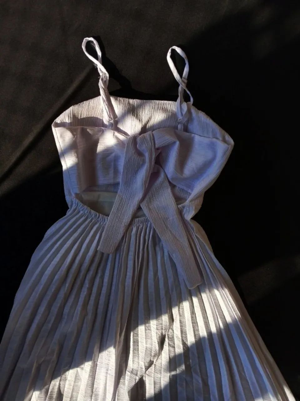Vestido com saia Plissada, amarração nas costas - Foto 5
