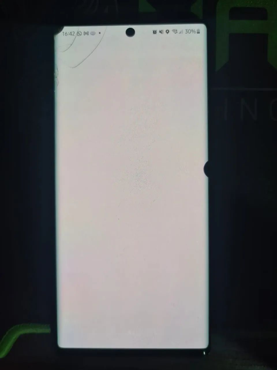Samsung Note 10 plus 256gb tela com mancha e canto trincado - Foto 2