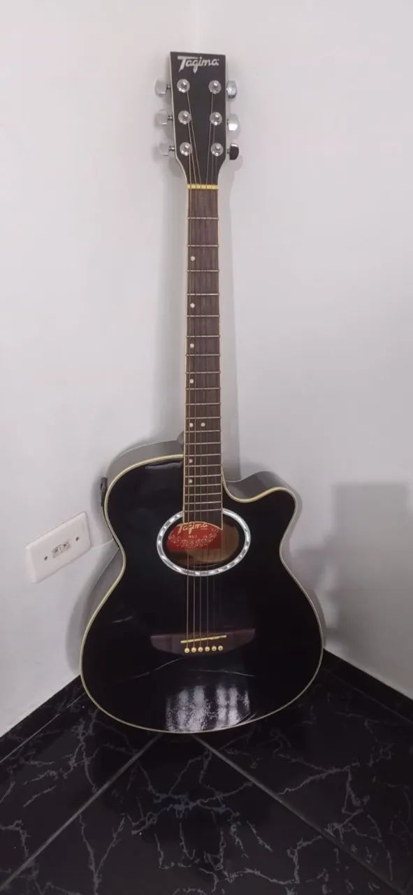 Violão Tagima Dallas Eletroacústico Preto - com capa e acessórios