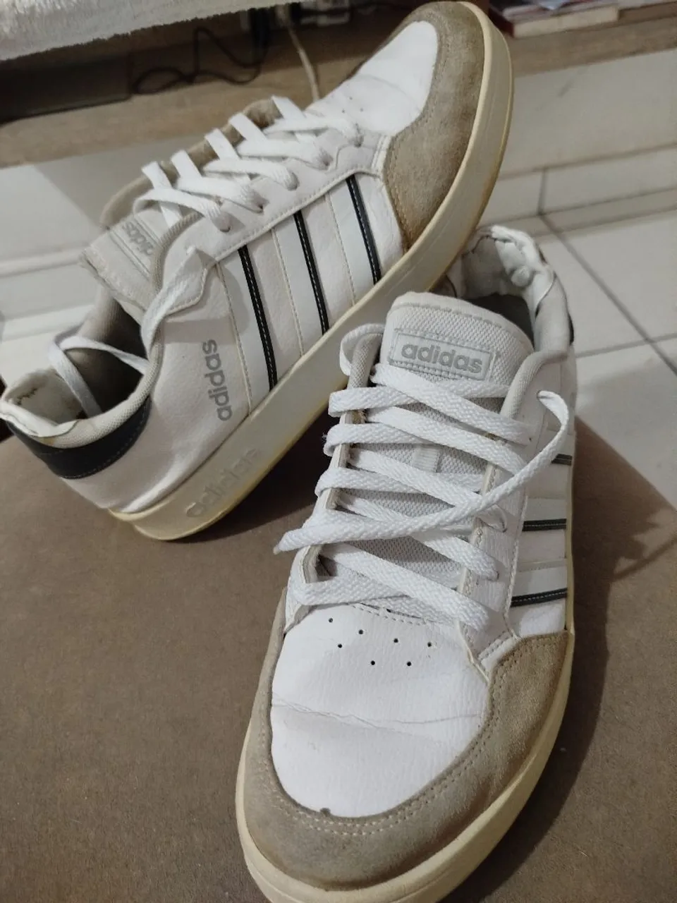 Tênis Adidas masculino branco N°42