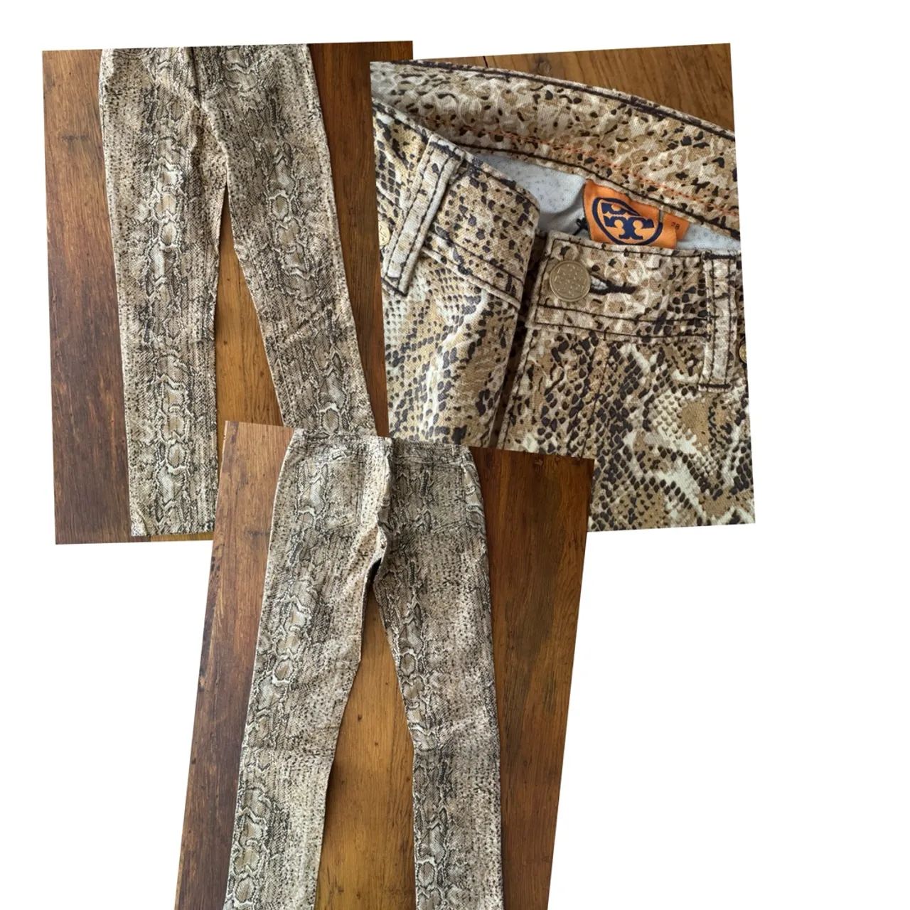 Calça Skinny com estampa de cobra Tory Burdh