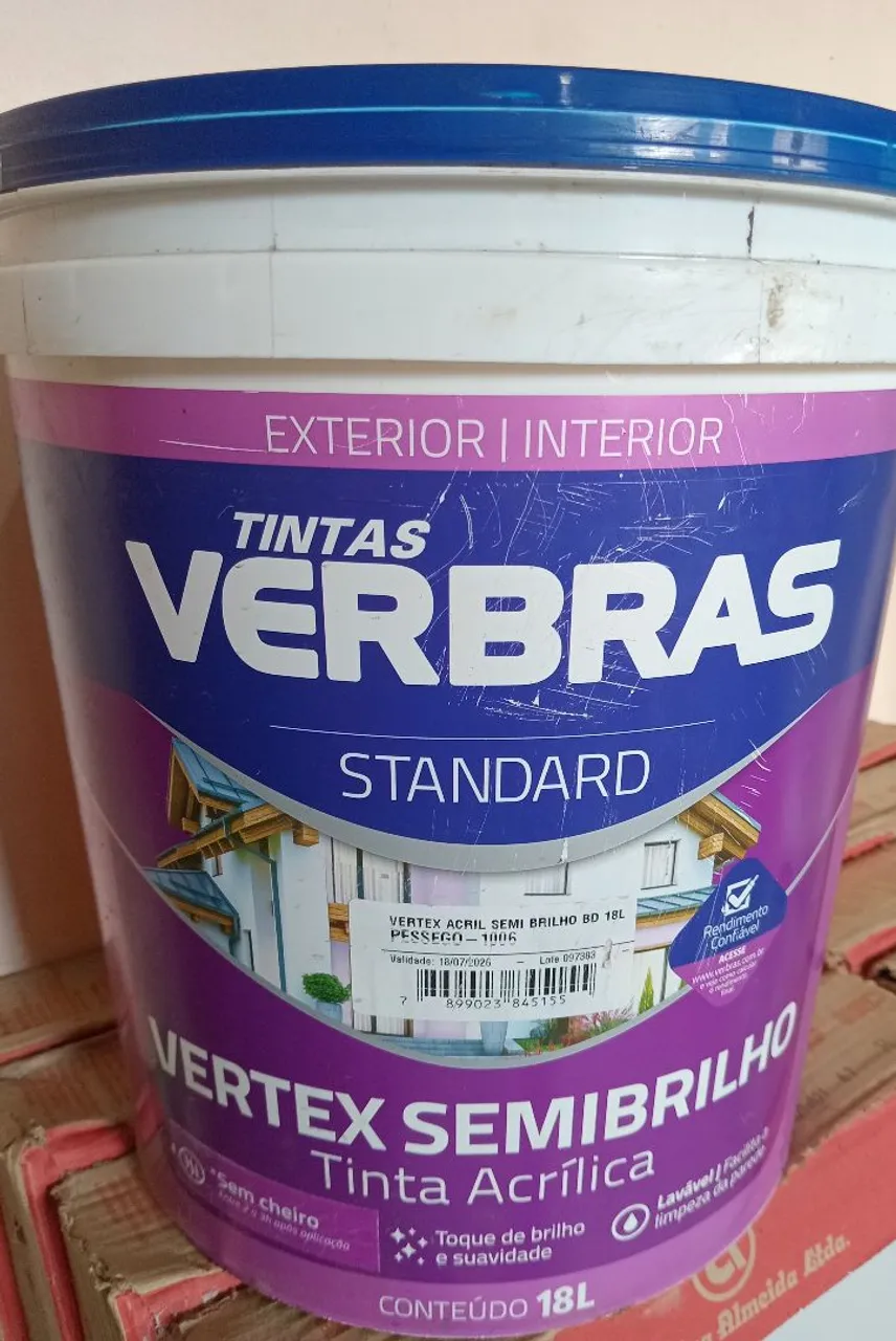 Tinta Vertex acrílico semi brilho Pêssego 18L