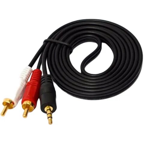 Cabo Reforçado Auxiliar P2 Macho x 3 RCA Macho Áudio 1,5m - Foto 2