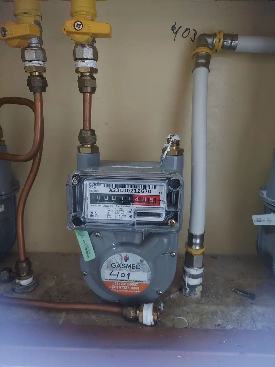 Medidor de Gás - Gasmec 401