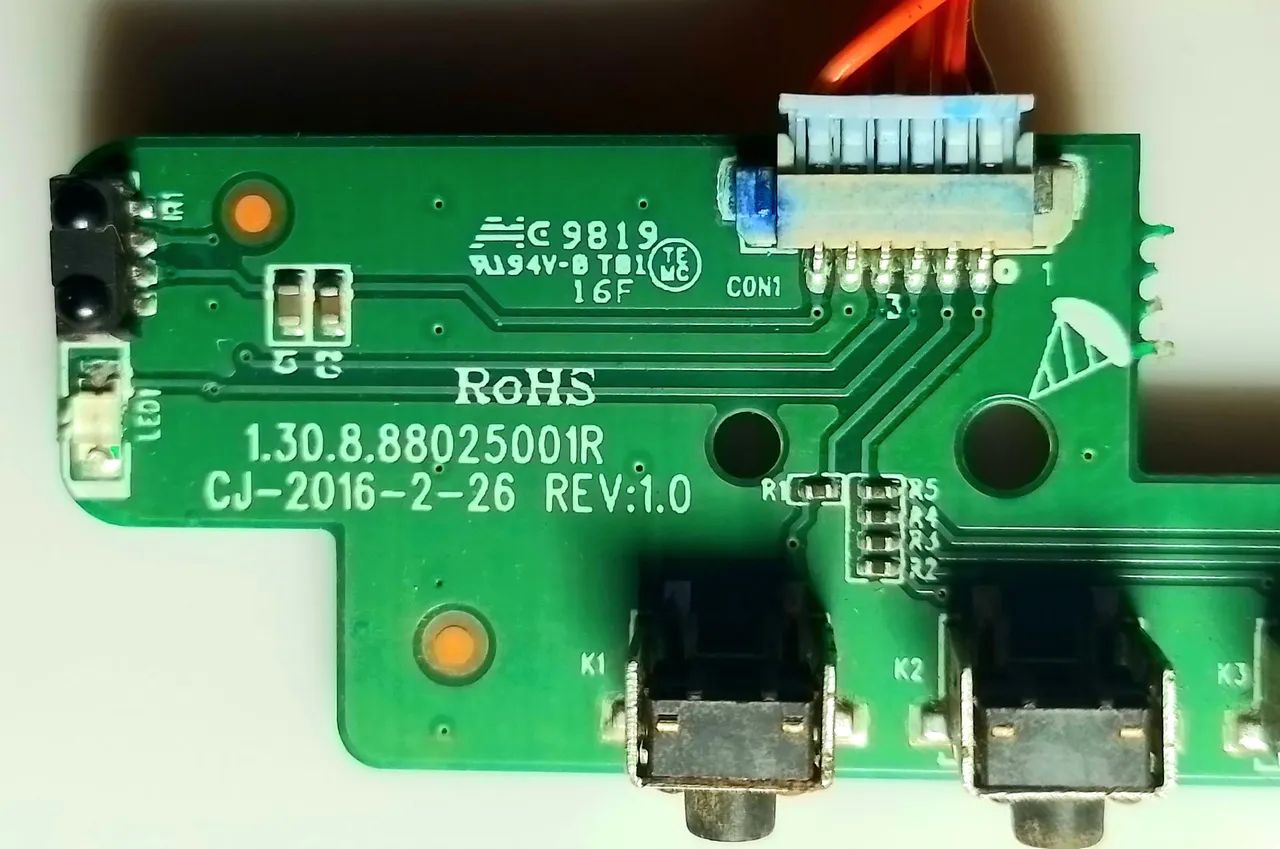 Placa botão teclado de funções 1.30.8. *R TV Philco 39" 32" 43" Origina Marcelo - Foto 3