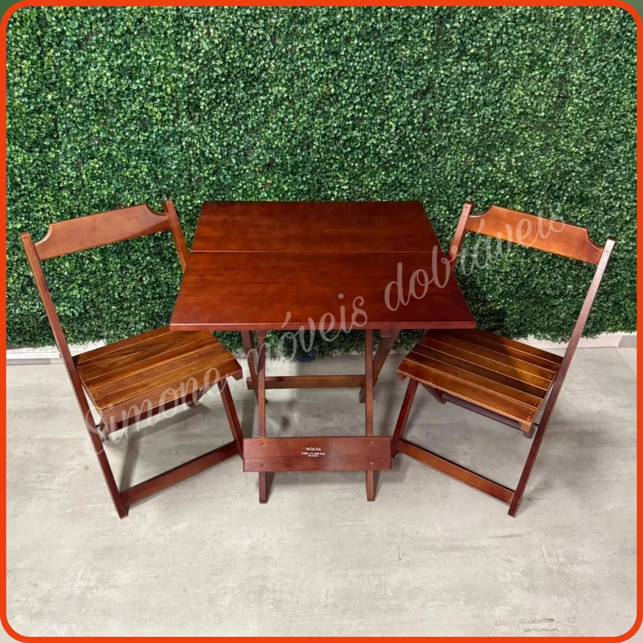 Conjunto Dobrável Madeira maciça  - Foto 4