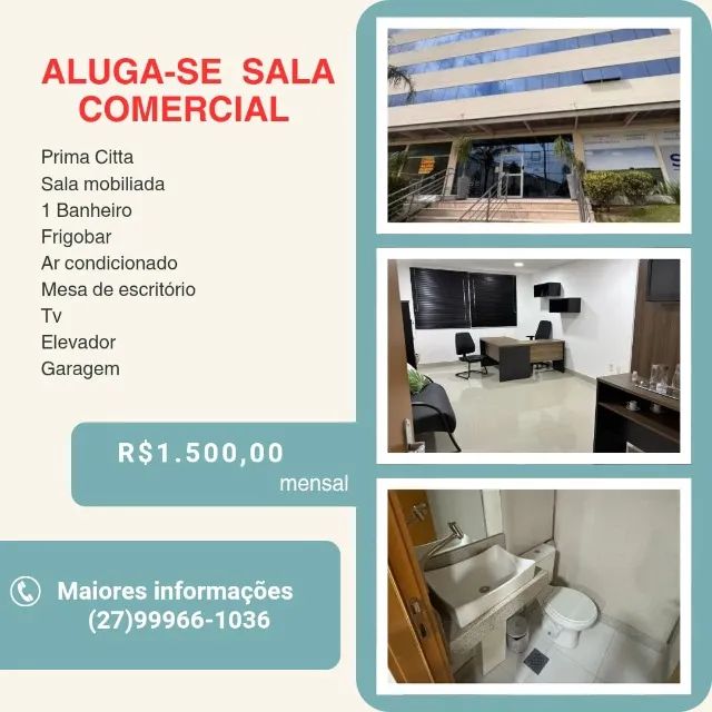 Sala Comercial Mobiliada