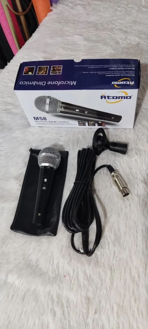 Microfone M58 Profissional Com Fio Lacrado - Foto 4