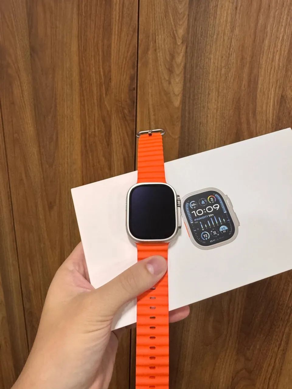 Apple Watch Ultra com Pulseira Laranja - Foto 4