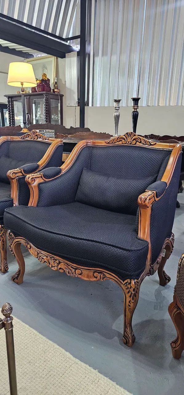 Moveis luxo, 4 poltronas clássicas alto padrão