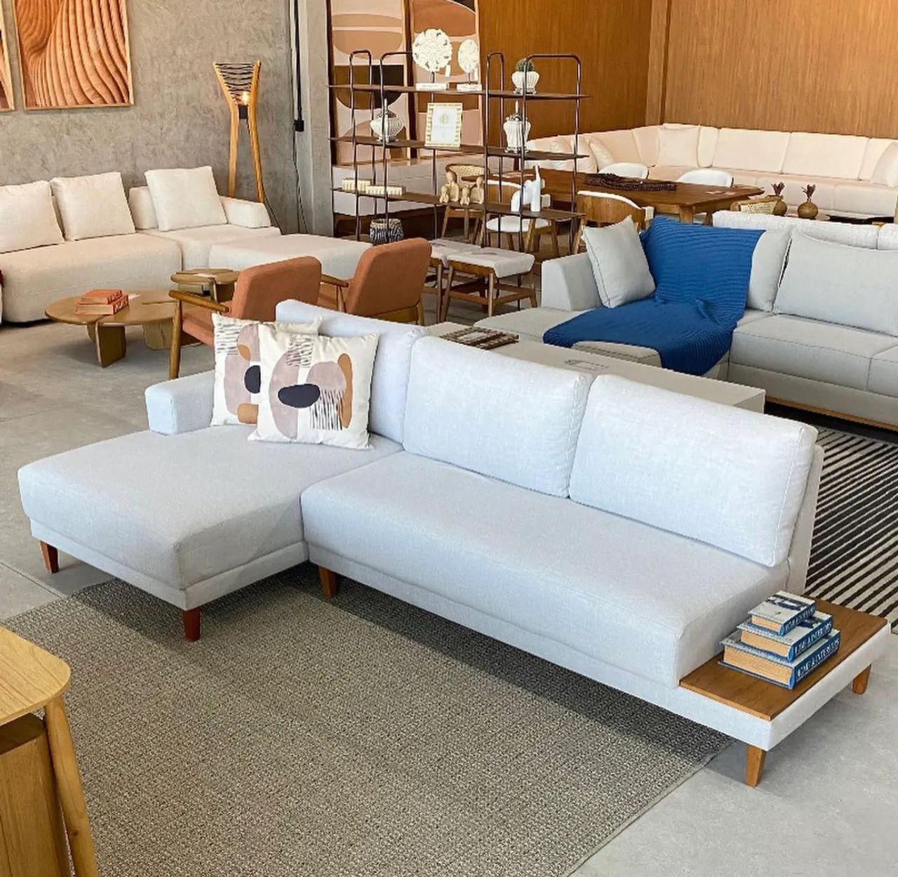 Sofá de Canto 2.90m - Cinza Linho Produto Novo  - Foto 2