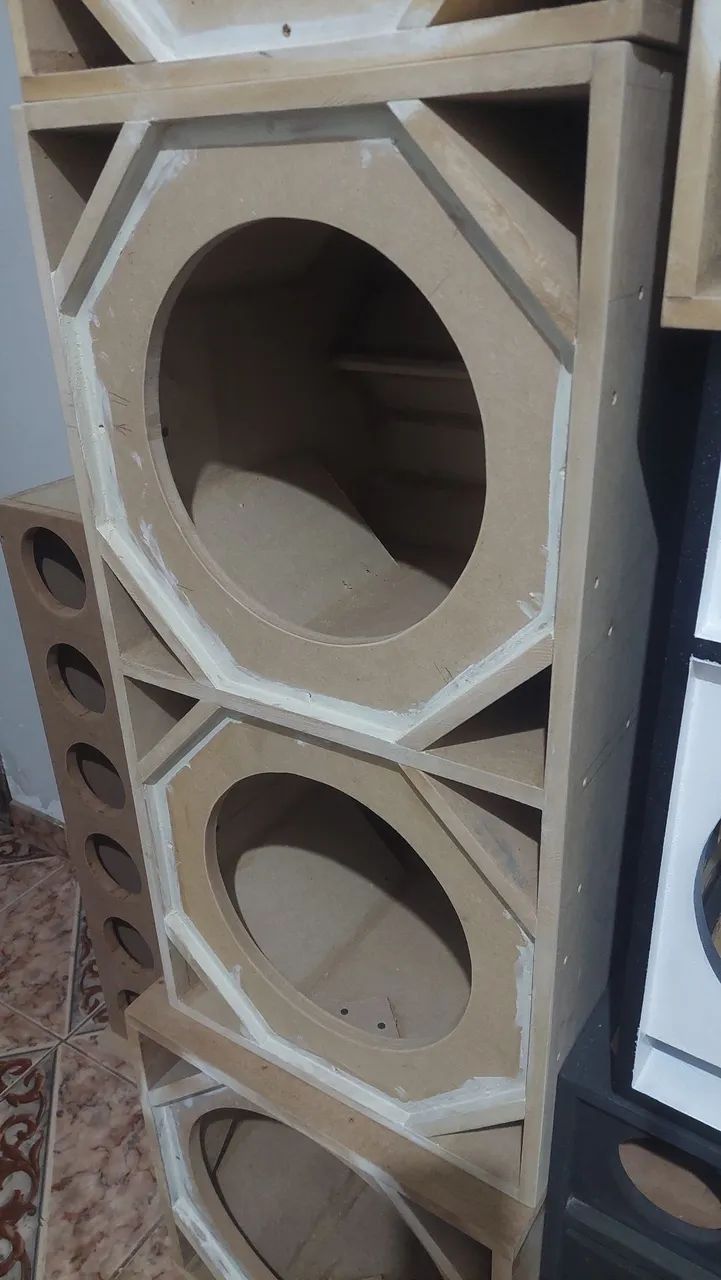 Caixa dupla subwoofer 12", mdf 15mm - Foto 2