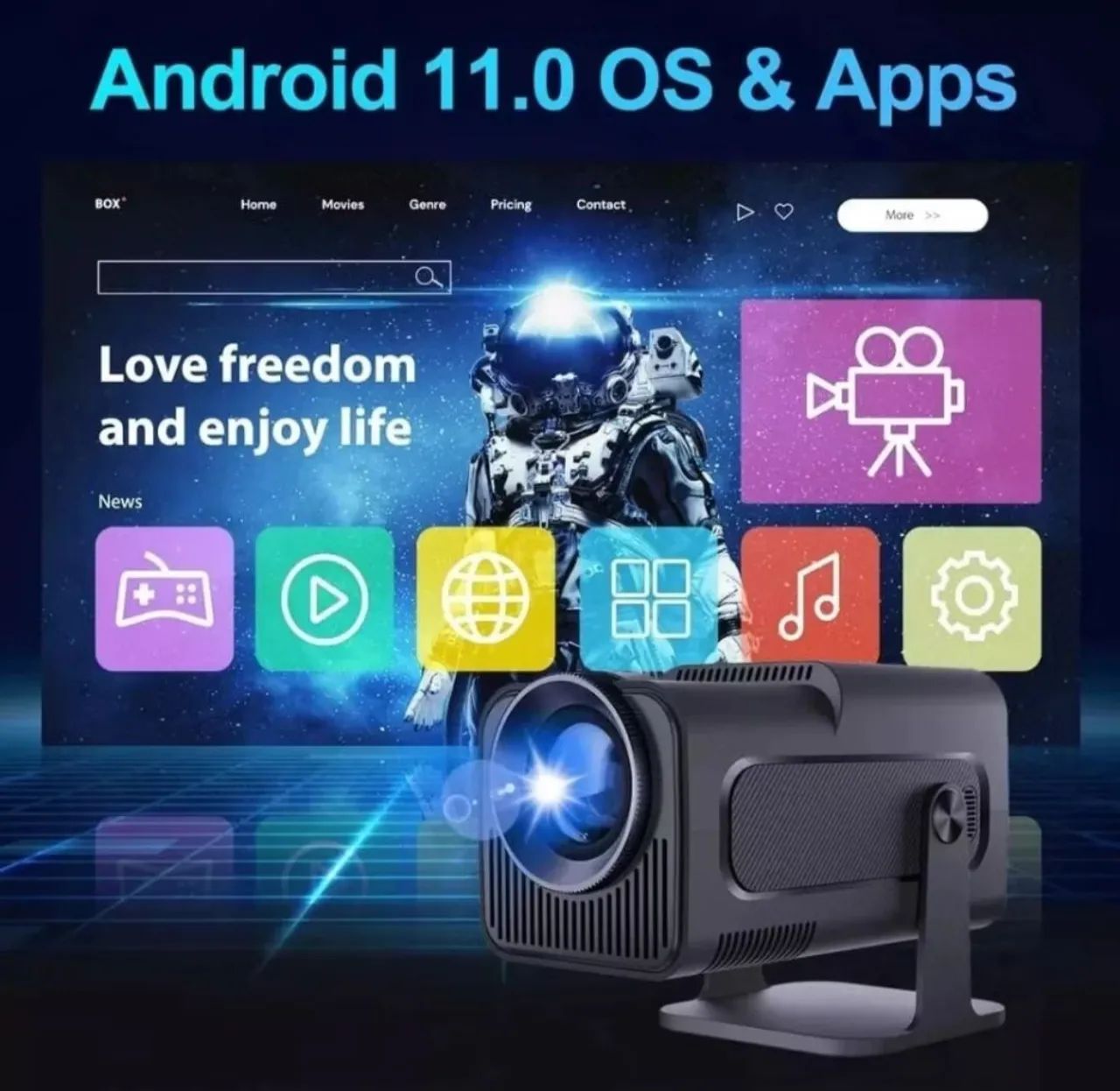 Projetor 4K Android 11 WiFi 6 - Foto 3