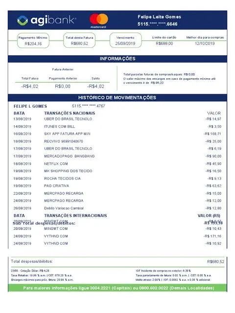 Pago por fatura do cartão Agibank  - Foto 2