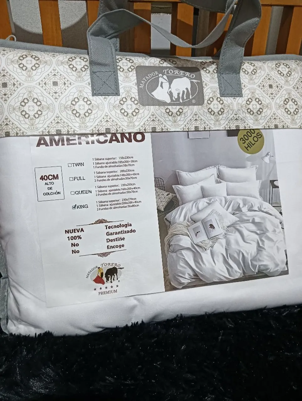 Jogo de Cama tamanho king 3 mil fio 