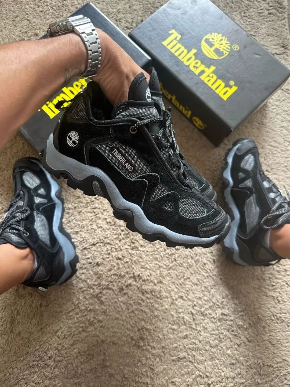 Tênis Timberland Preto Masculino linha Luxo - Foto 2